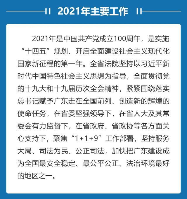 一图读懂广东省高级人民法院工作报告