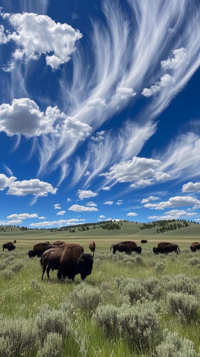 风吹草低见牛羊,梦回草原,高清手机壁纸