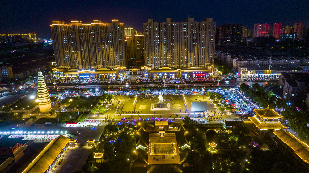 滑县古镇夜景图片