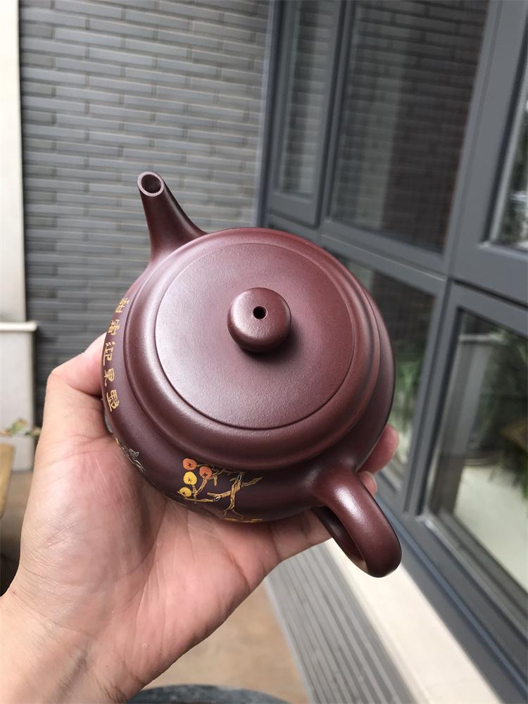 宜兴紫砂壶名家蒋建军全手工紫砂壶剑流德钟