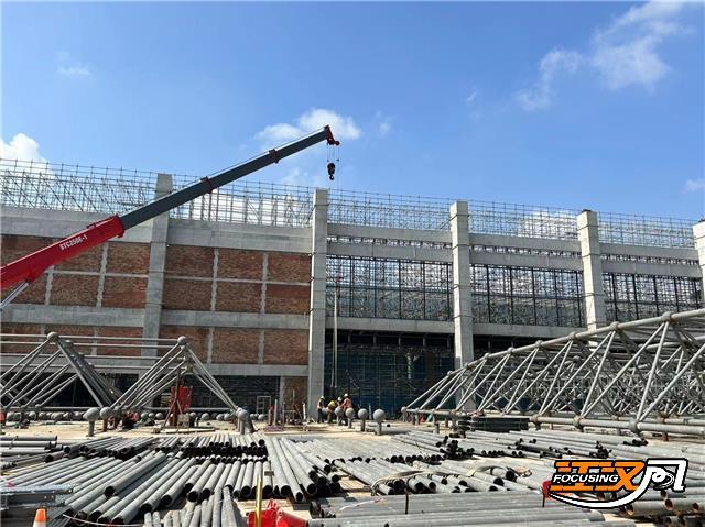 荆荆高铁荆州站北站房迎来重要施工节点