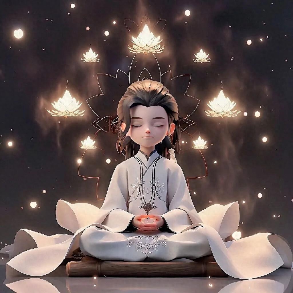 禅修静心头像,打磨掉自身的浮躁和轻狂