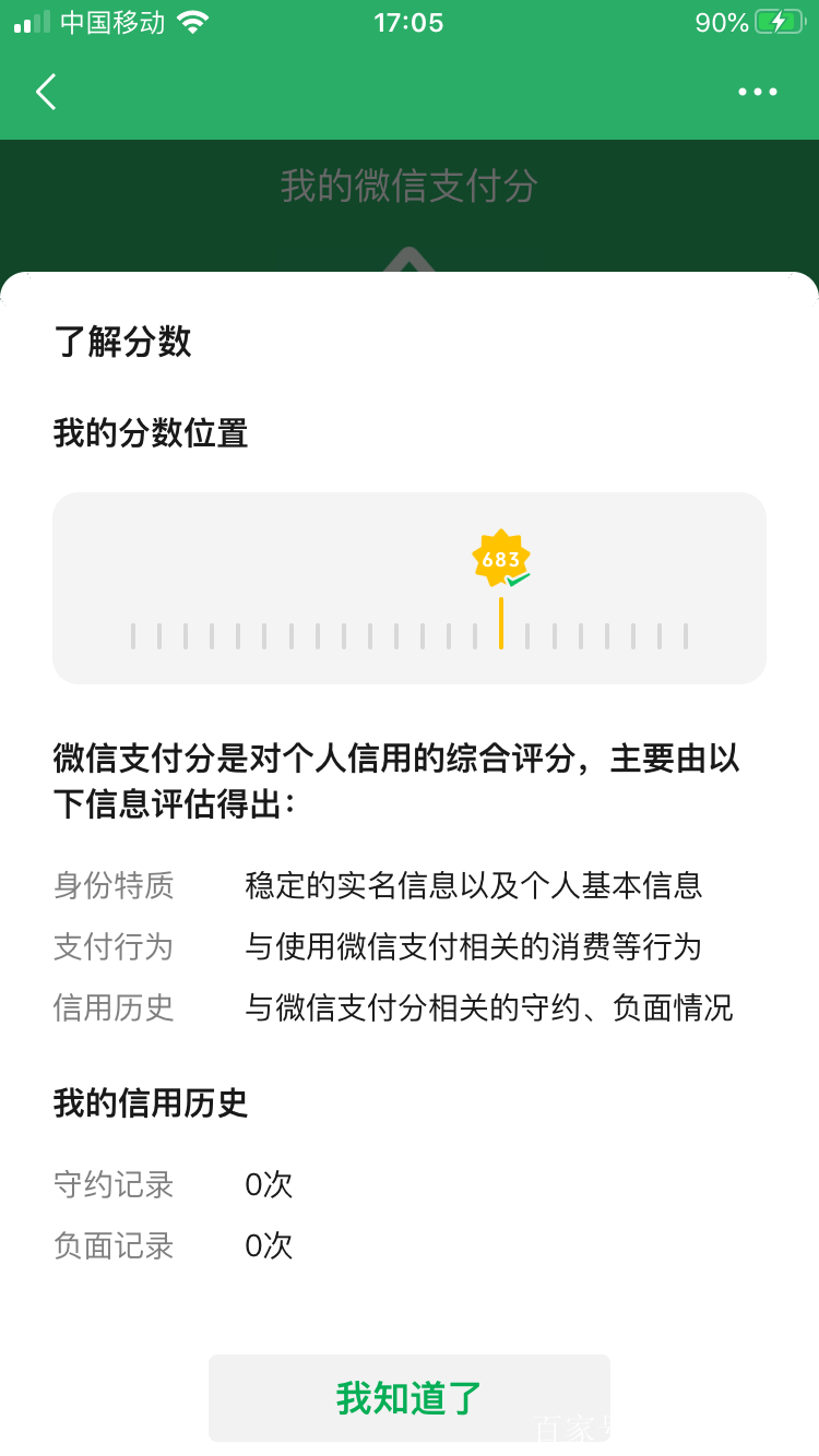 微信支付分600什么档次