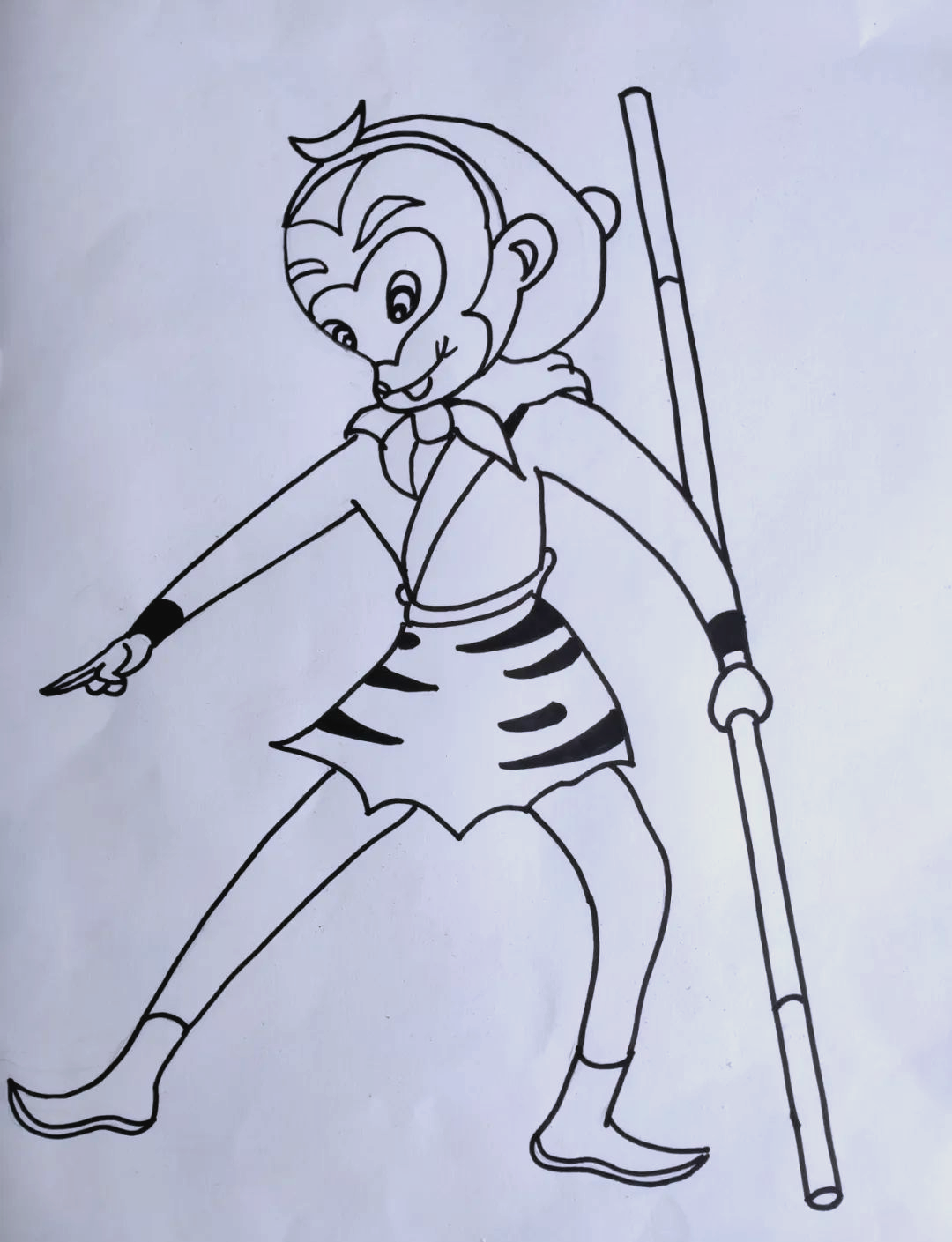 如何用画笔再现《西游记》中孙悟空的经典形象