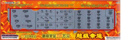 两张"满堂彩"的"超级幸运"中奖票 各自斩获2万元