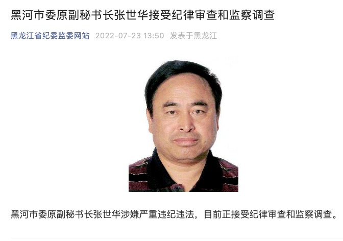 去年退休,今年被查,张世华涉嫌严重违纪违法