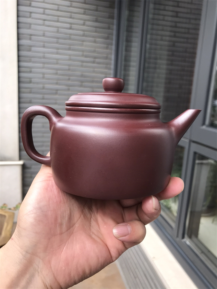 宜兴紫砂壶名家蒋建军全手工紫砂壶剑流德钟