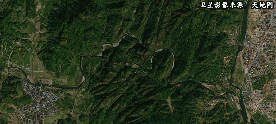 大王峰.卫星影像来源:天地图