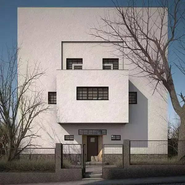 moller house,沿街立面 用一句话来了解"极简"的精髓,即德国建筑师