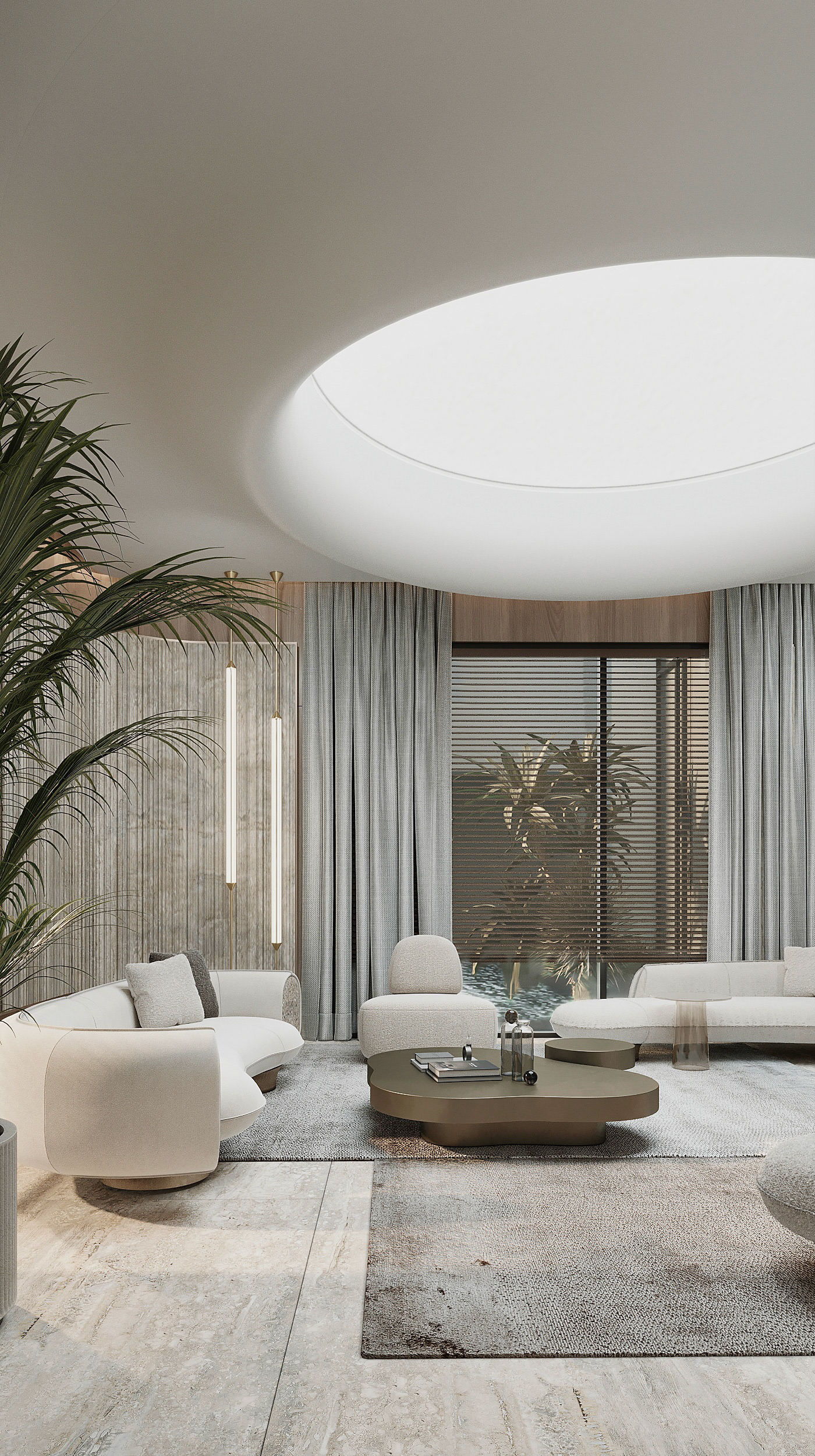 别墅设计|现代简约风的客厅设计