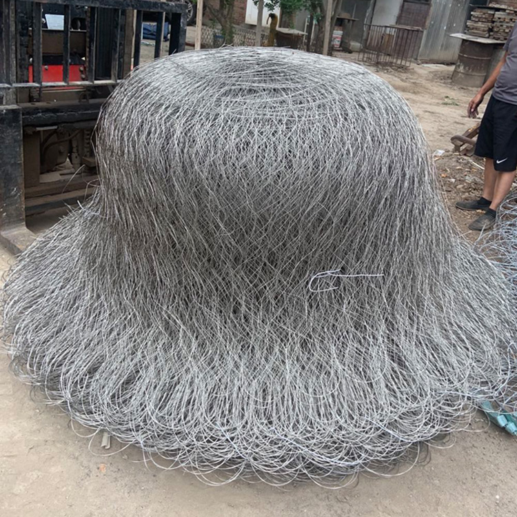 「富海厂家」河道治理防汛吊装合金钢丝网兜