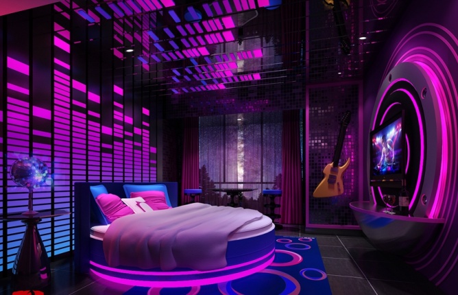 曲江新区主题酒店装修设计案例