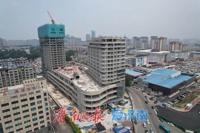 济南轨道交通2号线腊山站上盖商业综合体稳步推进