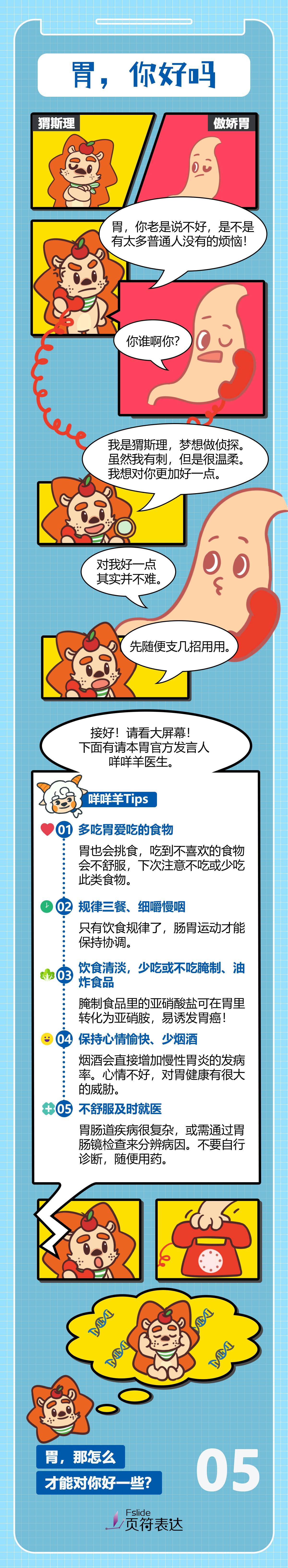 "胃,你好吗?""我不是很好"