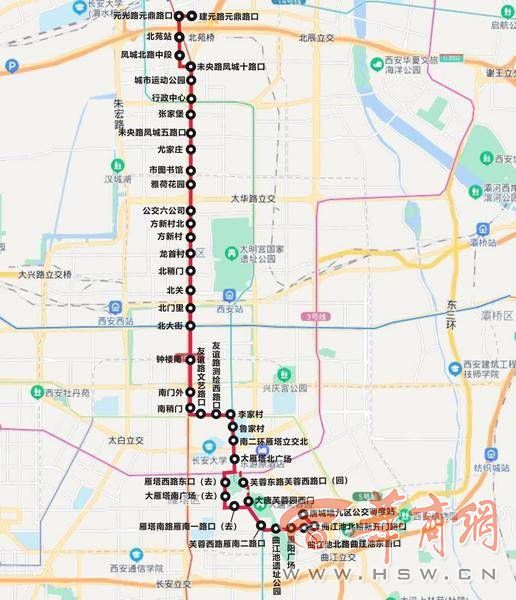 西安196路公交车线路图图片