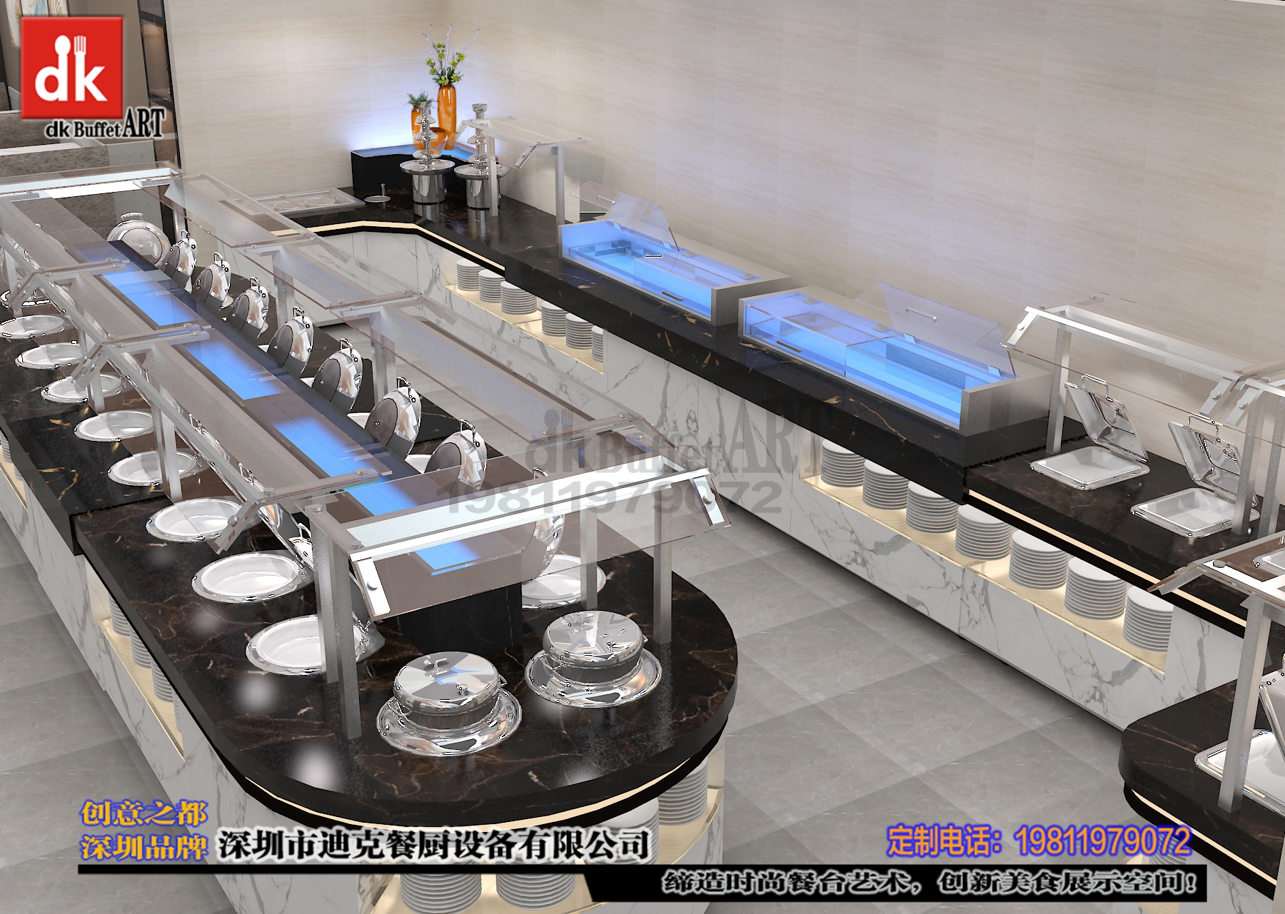 加拿大自助餐厅重新规划设计取餐用餐分布动线