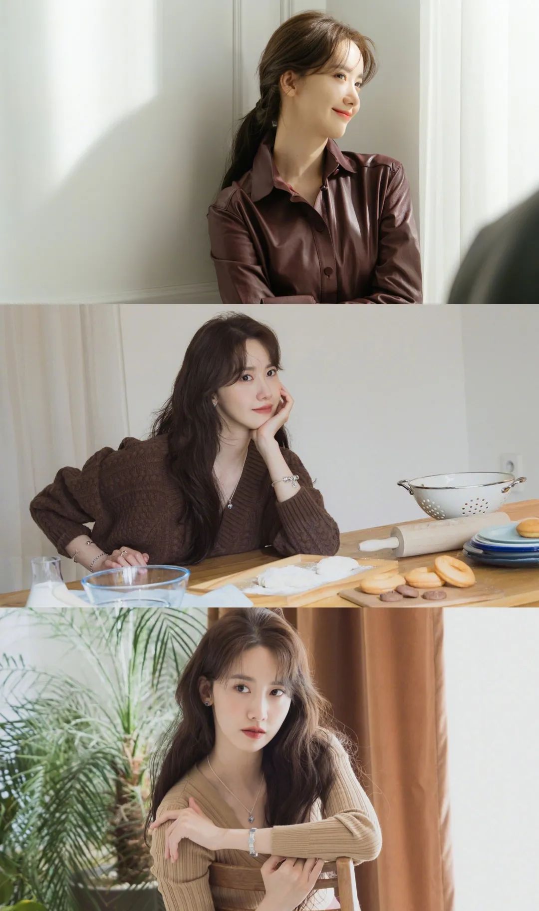 林允儿手机全面屏分屏壁纸