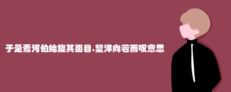 于是焉河伯始旋其面目,望洋向若而叹的意思