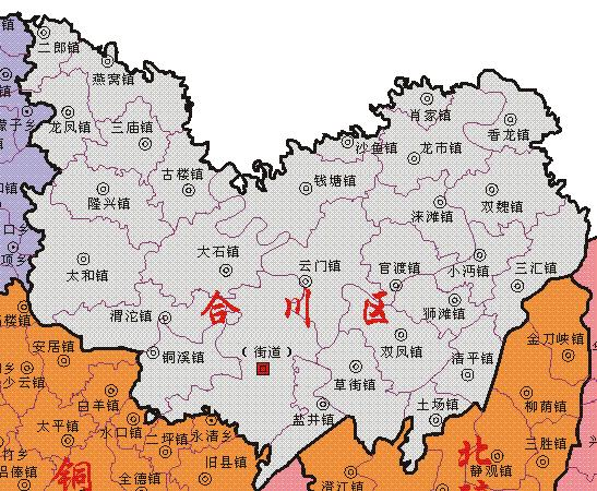 合川地图乡镇地图高清图片