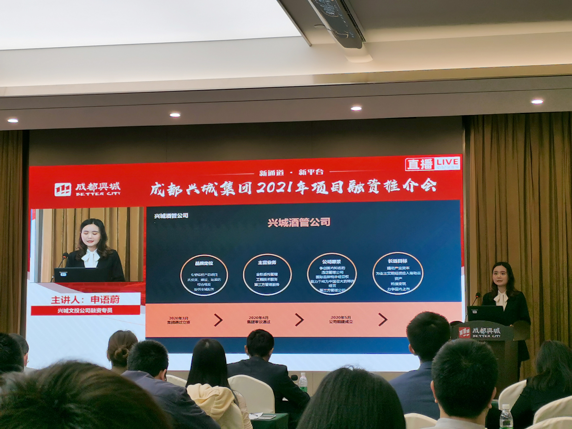 成都兴城集团2021年项目融资推介会直播顺利完成