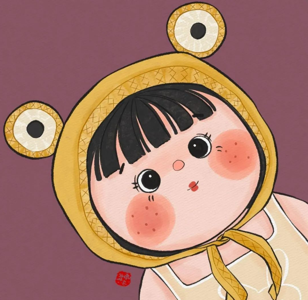 清新柠檬风格萌系女孩头像,可爱动漫卡通形象