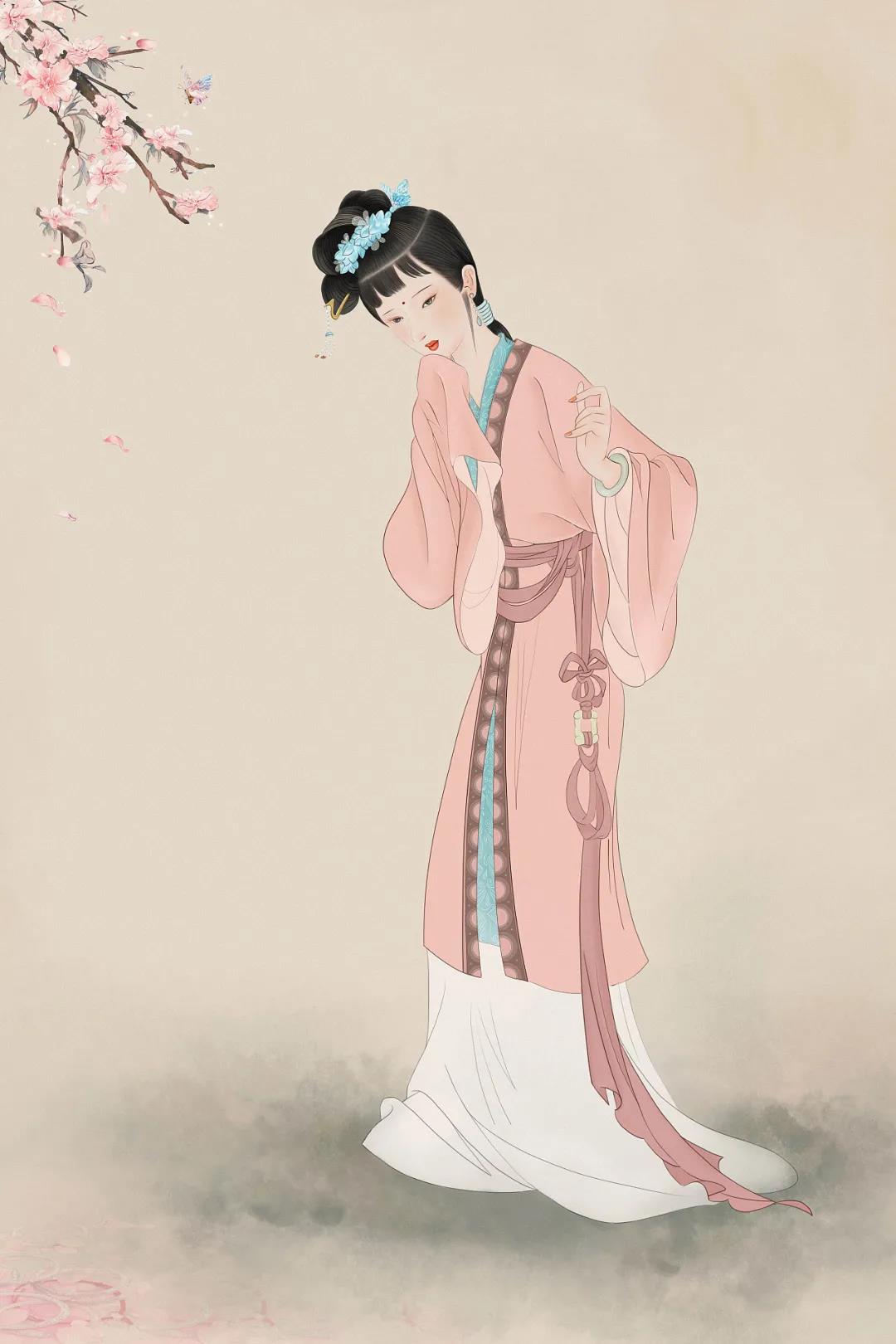 橘子糖插画《林黛玉》