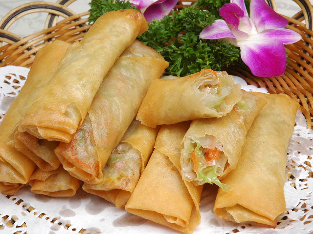 荆州著名的美食,传统面食——三丝春卷