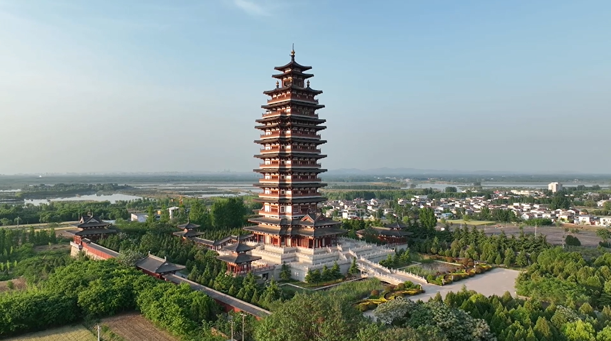 美不胜收!登临微山岛望湖阁 饱览景色宜人大湖风光