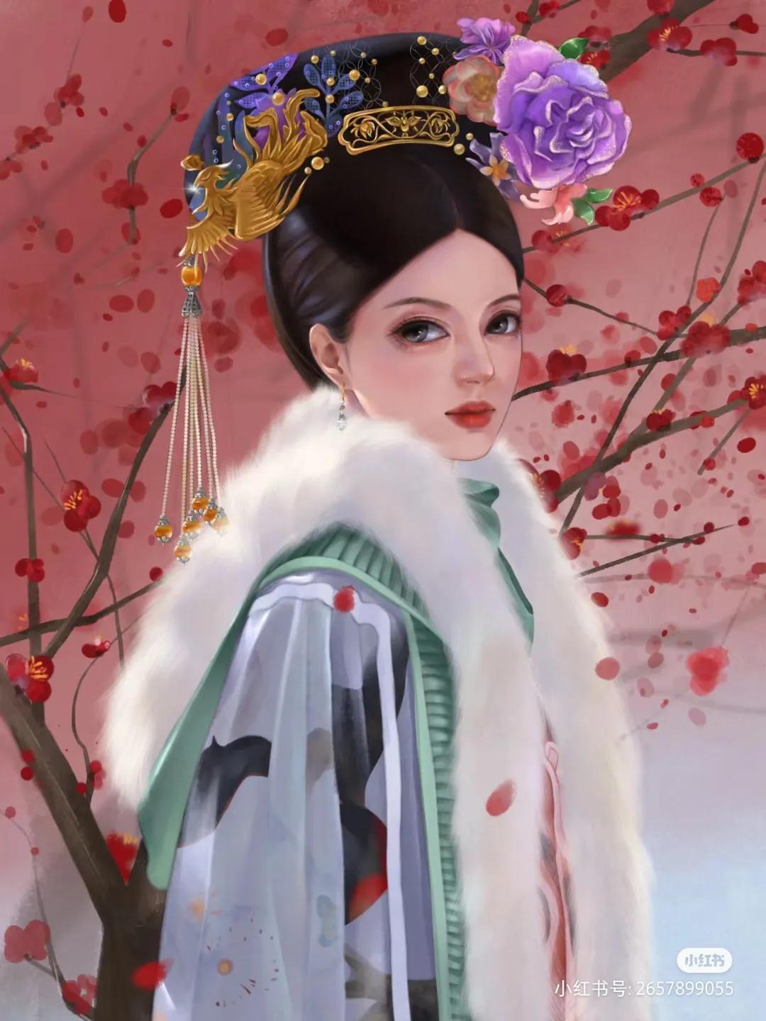 插画分享|宫廷剧里的手绘美人