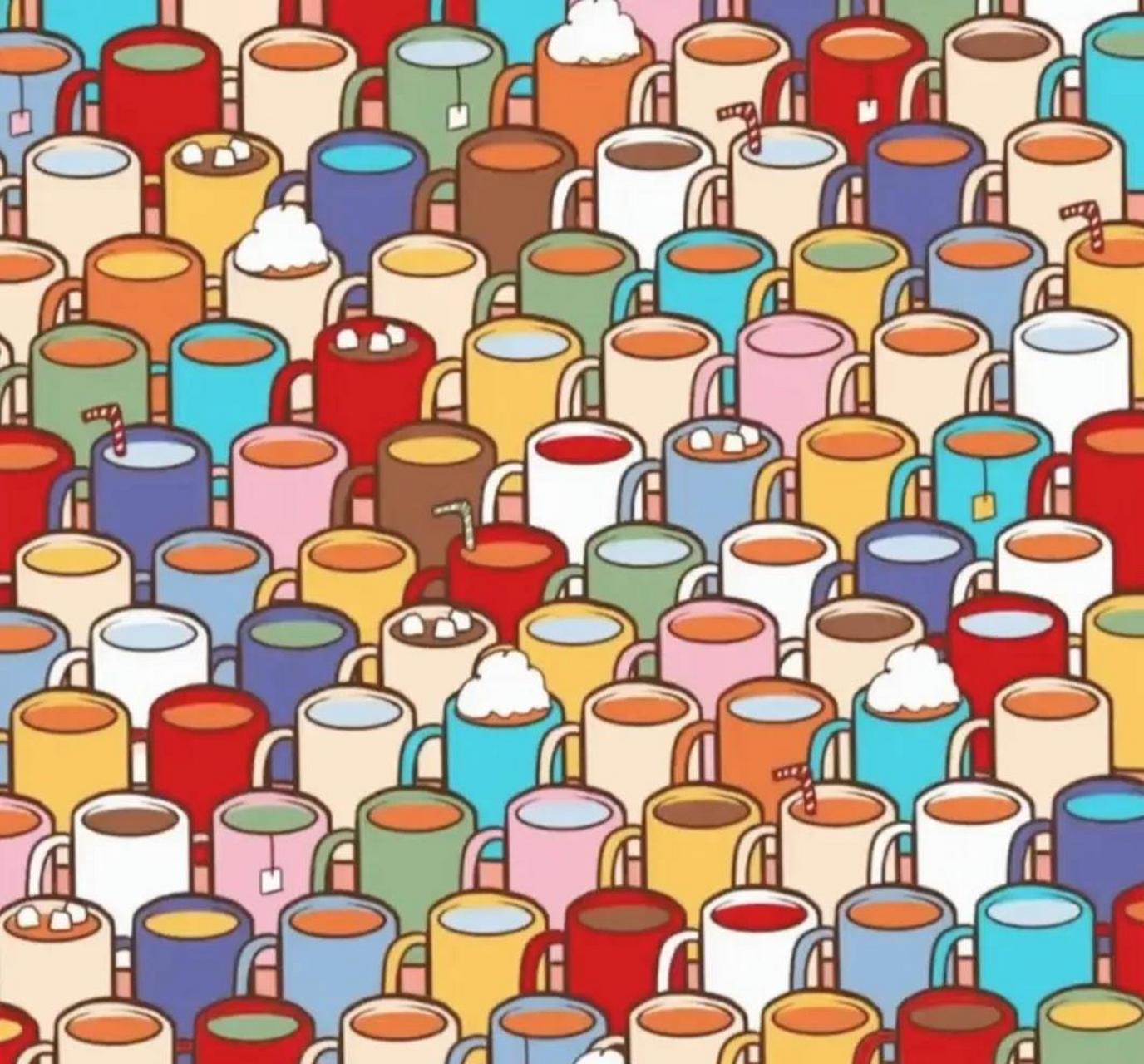 给你五秒钟,你能找到空着的杯子吗～#眼力测试# #大脑年龄测试