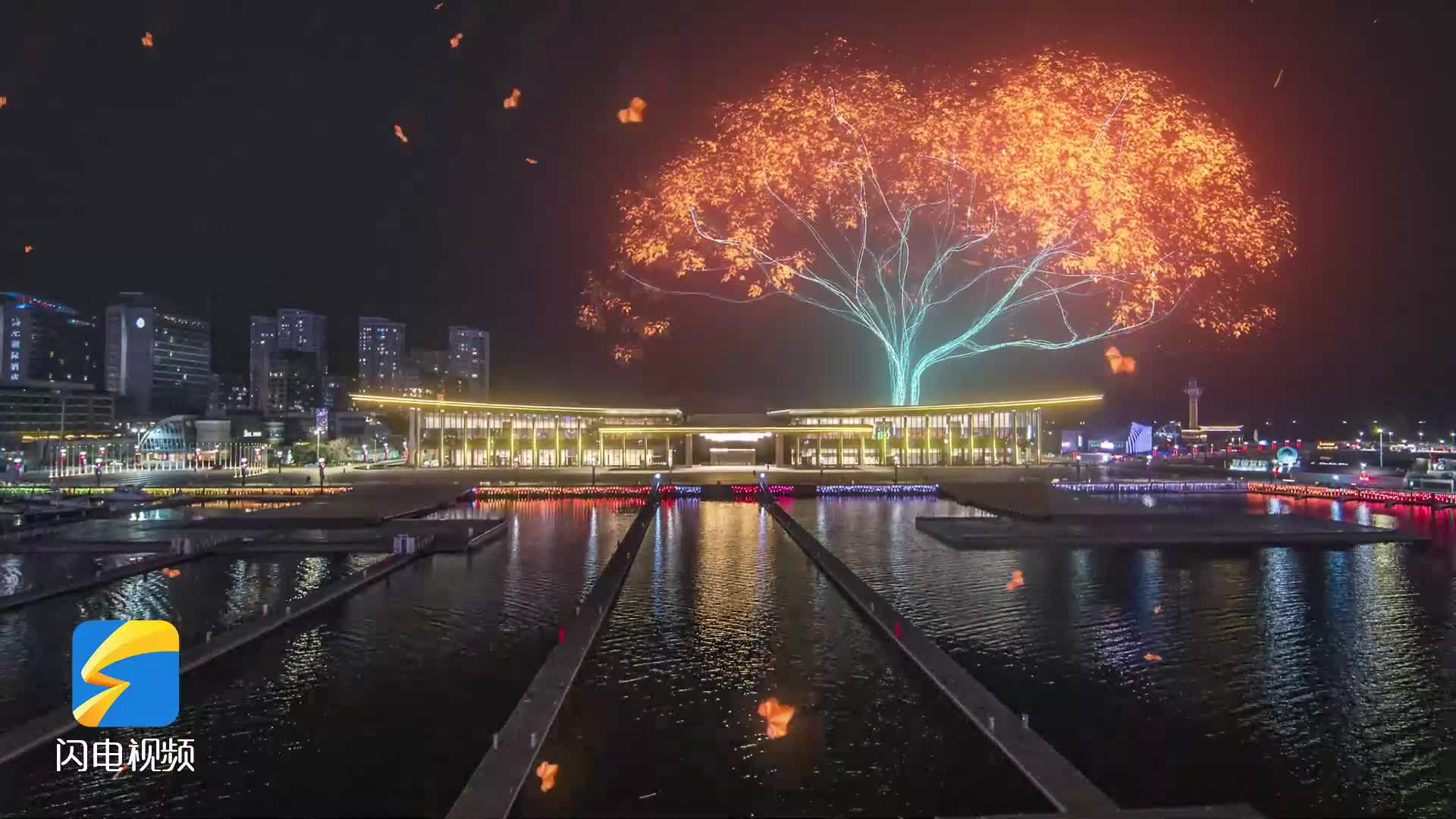 惊艳亮相!青岛浮山湾ar灯光秀太炫了