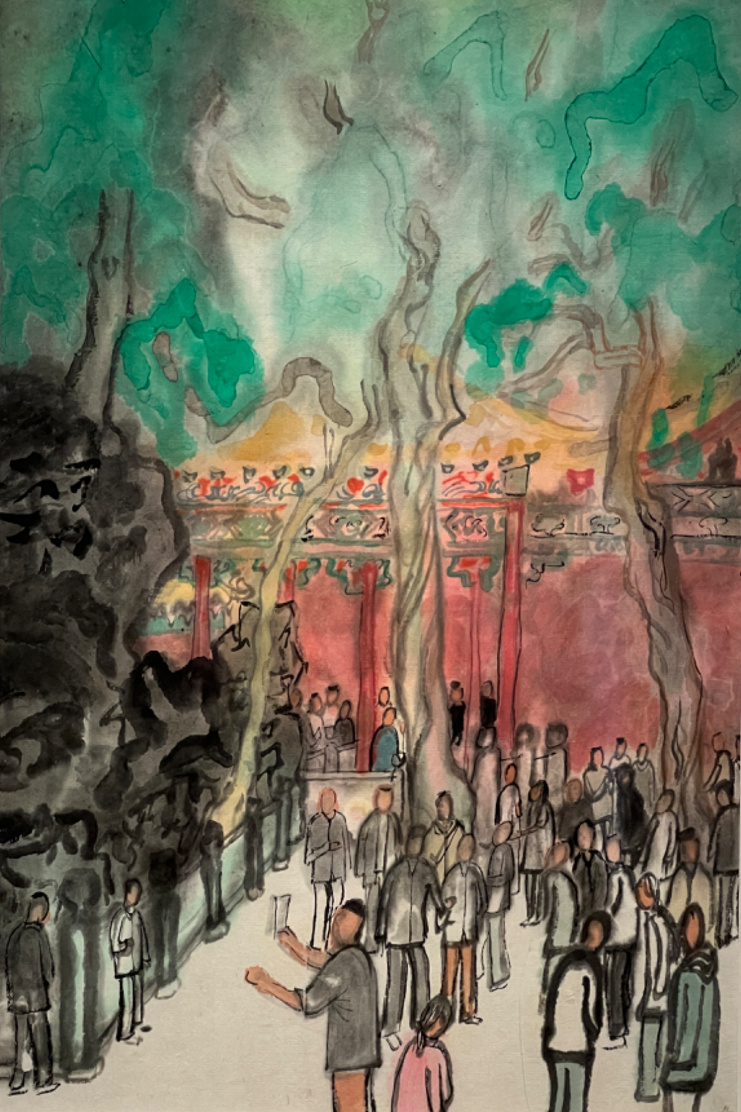 艺术尘世,难得一见!著名画家方向作品岳阳开展