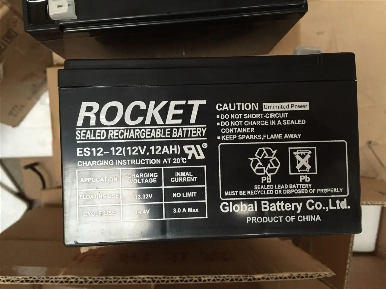 山东rocket火箭蓄电池esh65-12 12v65ah铅酸免维护型储能蓄电池