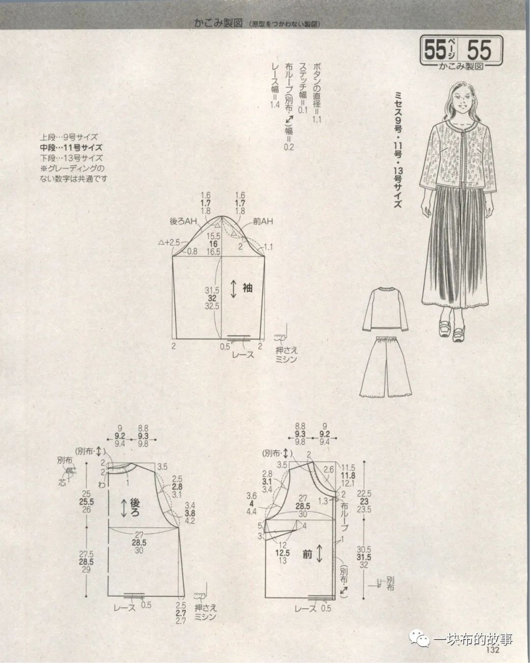 衬衫,连衣裙套装裁剪图