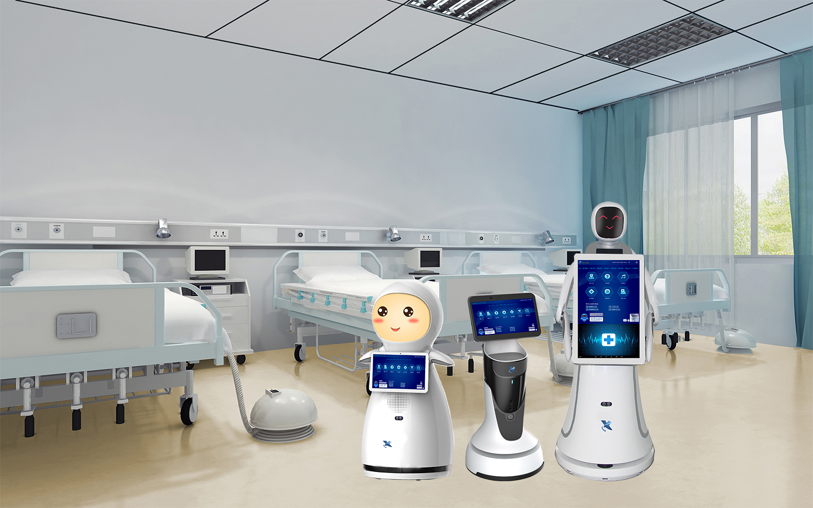 新正源导诊机器人"上岗",科技感十足