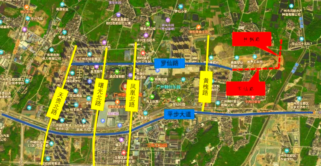 花都区中轴线八地块二建设项目将配建两条城市道路,总投资约2312万元!