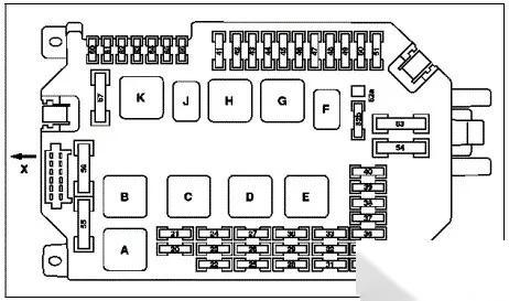 奔驰e200继电器图解图片