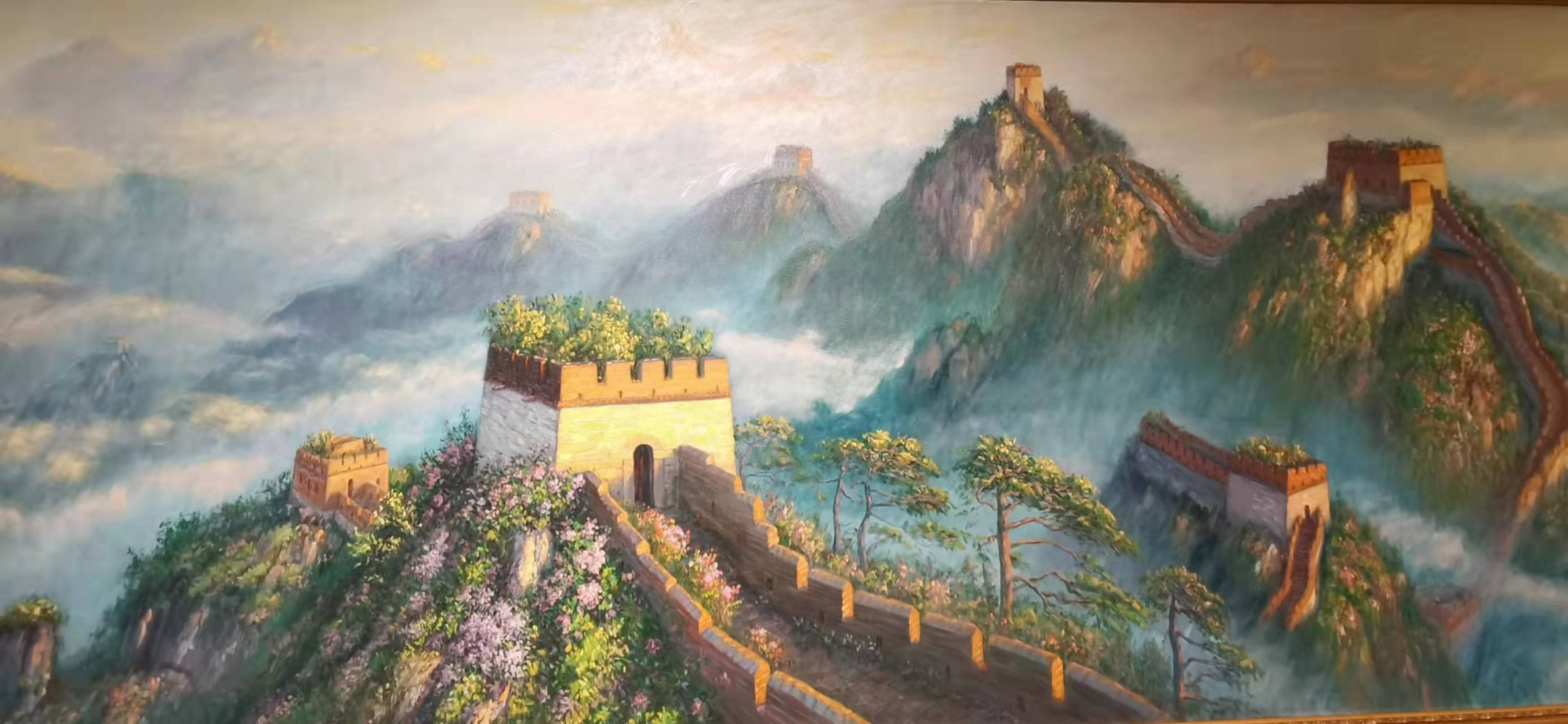 历时2年创作 巨幅长城油画作品《万里长城 中国精神》喜迎冬奥会