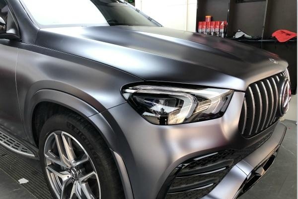 奔驰gle全车改色太空灰 瞬间颜值飙升