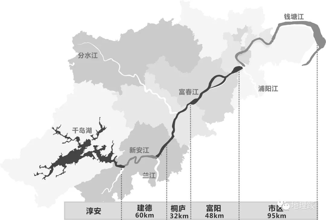 钱塘江的地理位置图片