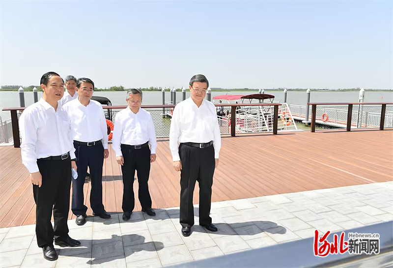 倪岳峰在雄安新区和沧州任丘市调研