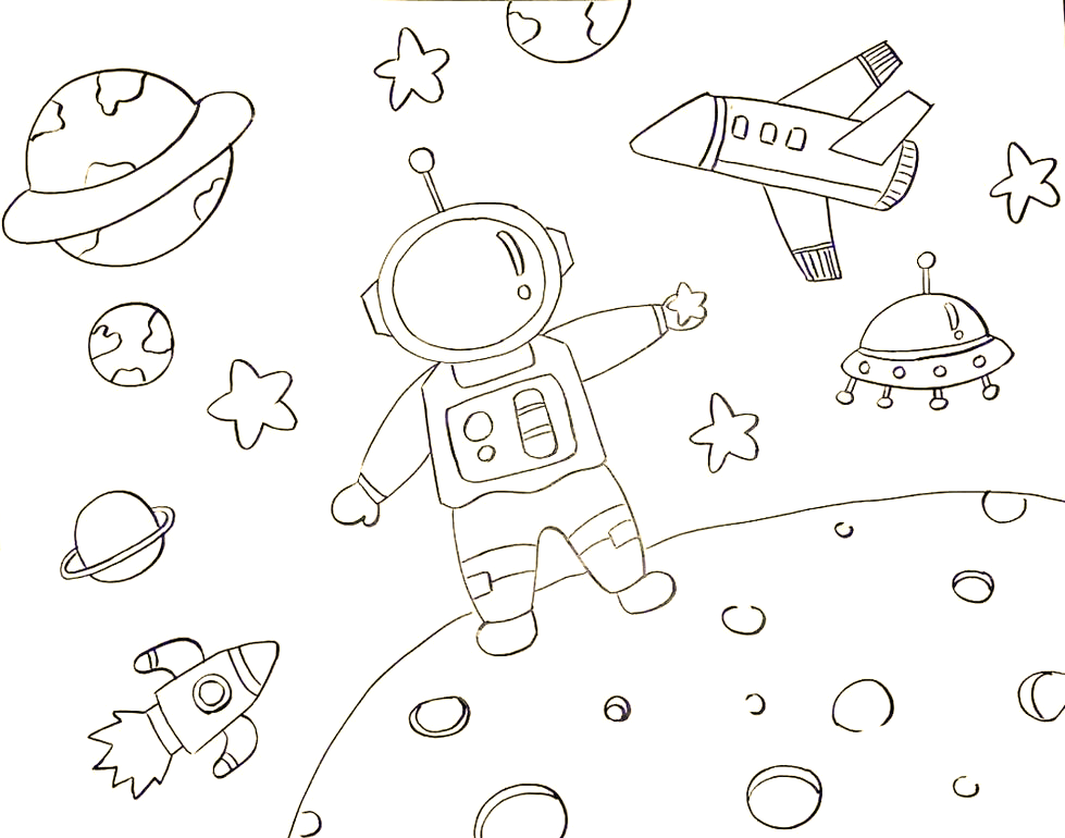 科技强国航天科技主题绘画:展现人类探索星辰大海的壮丽篇章