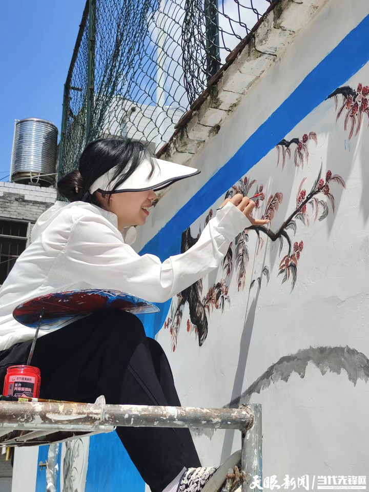务川自治县茅天镇:旧墙换新颜 扮靓美丽乡村
