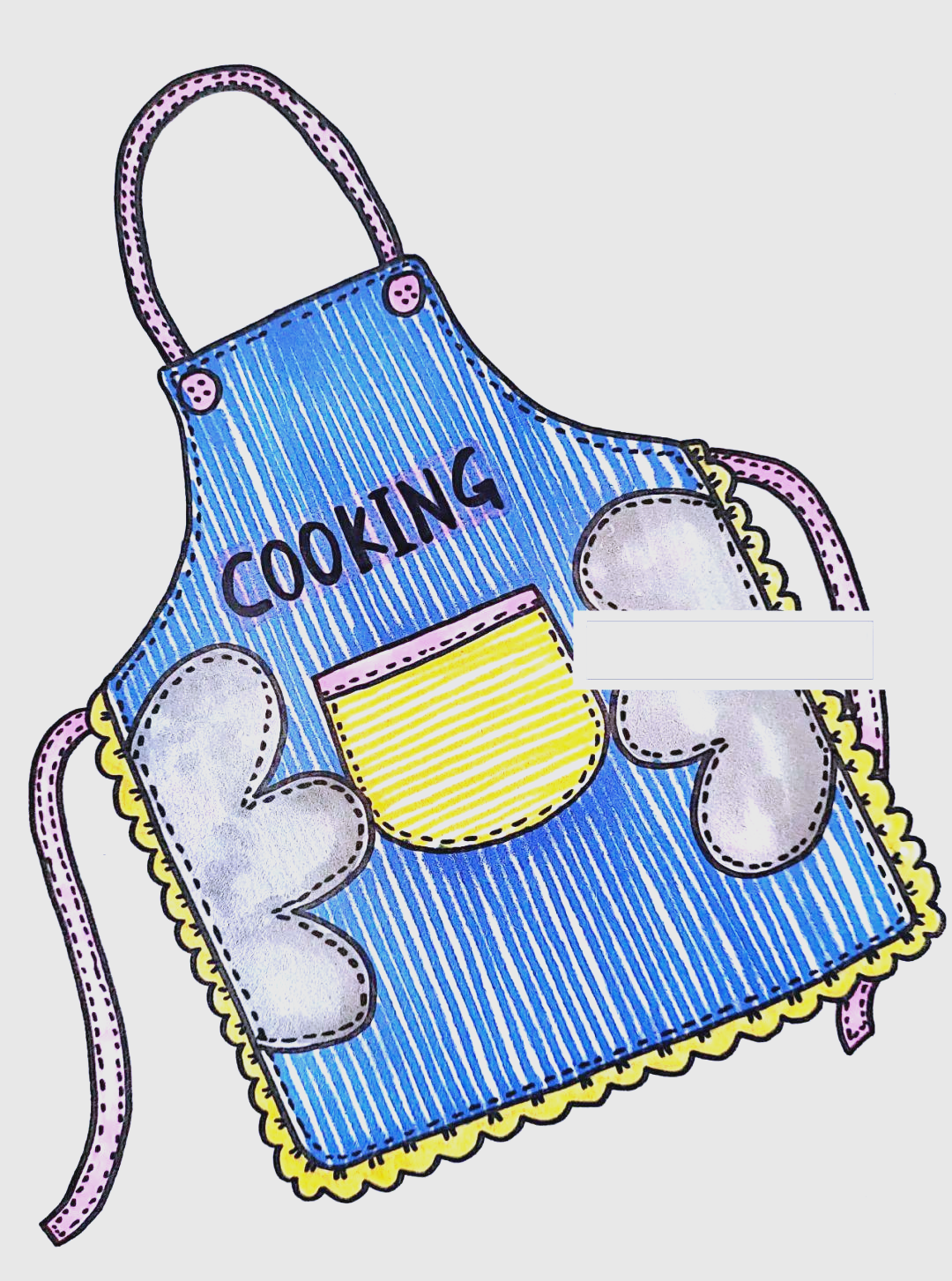 母亲节绘画指南:绘制妈妈做饭的围裙