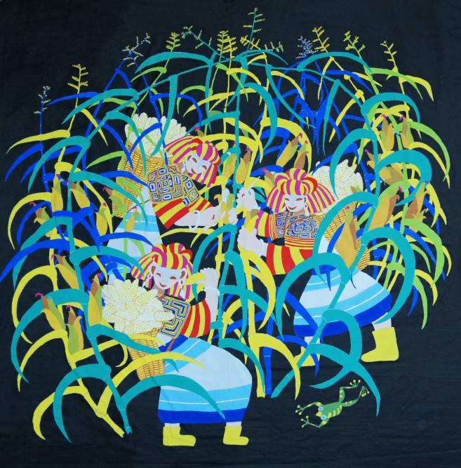 「多彩贵州 文化瑰宝」水城农民画:《秋收》