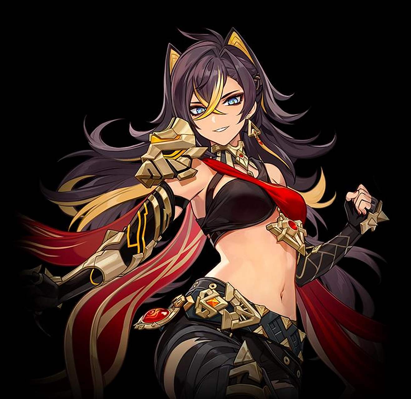 "帝诗雅是一个火元素角色,可以提高队友在场上的生存能力.