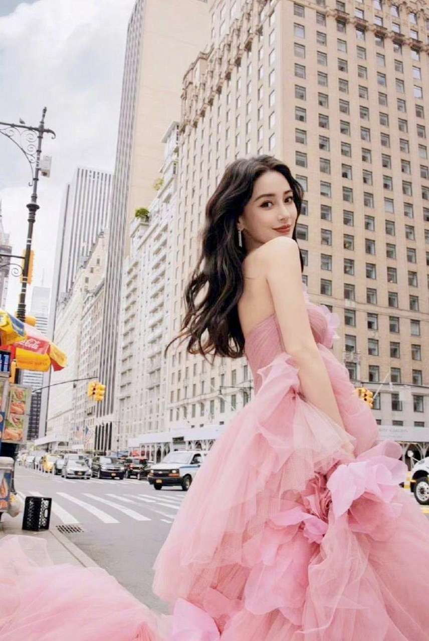 【angelababy定制礼服腰围减11.