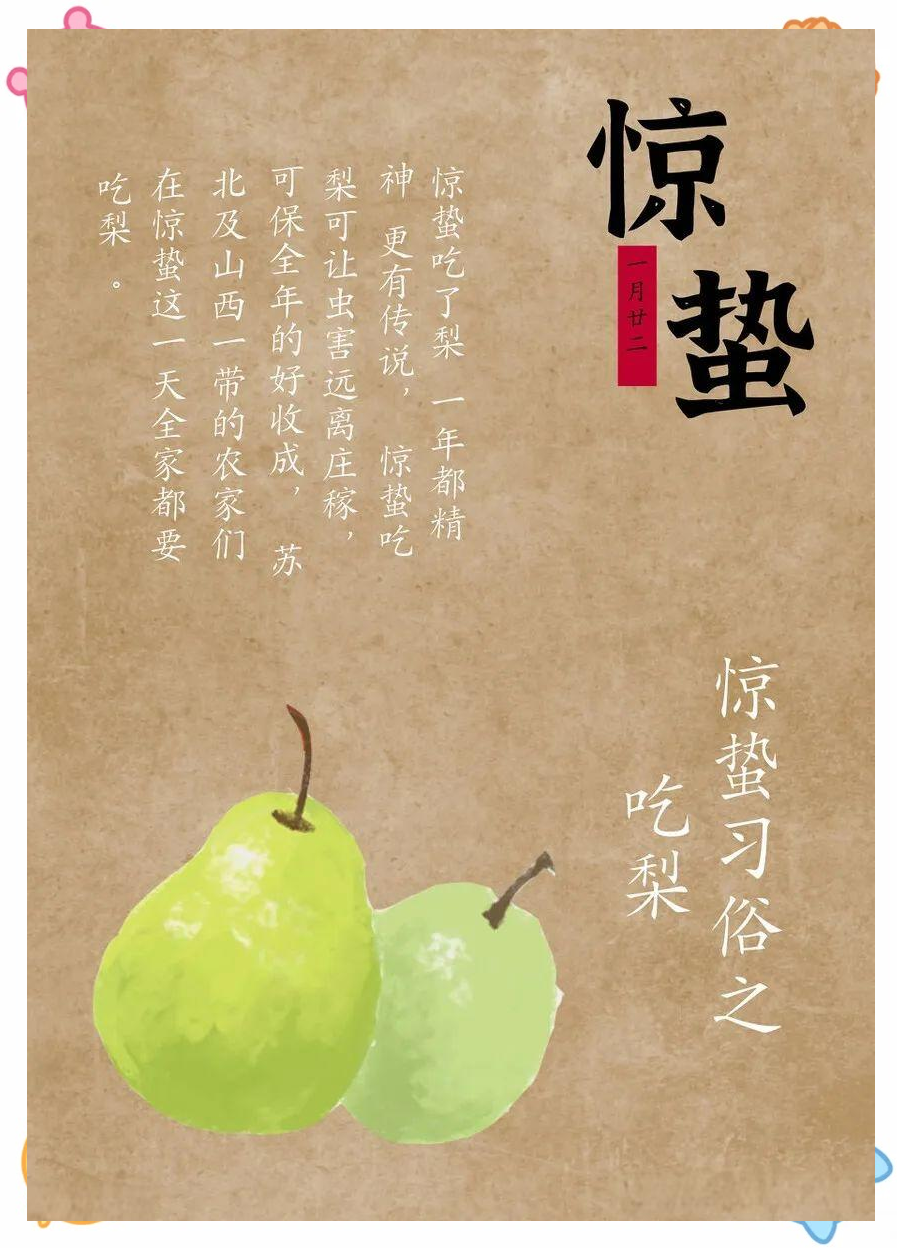 惊蛰吃梨的传统习俗与健康寓意探究