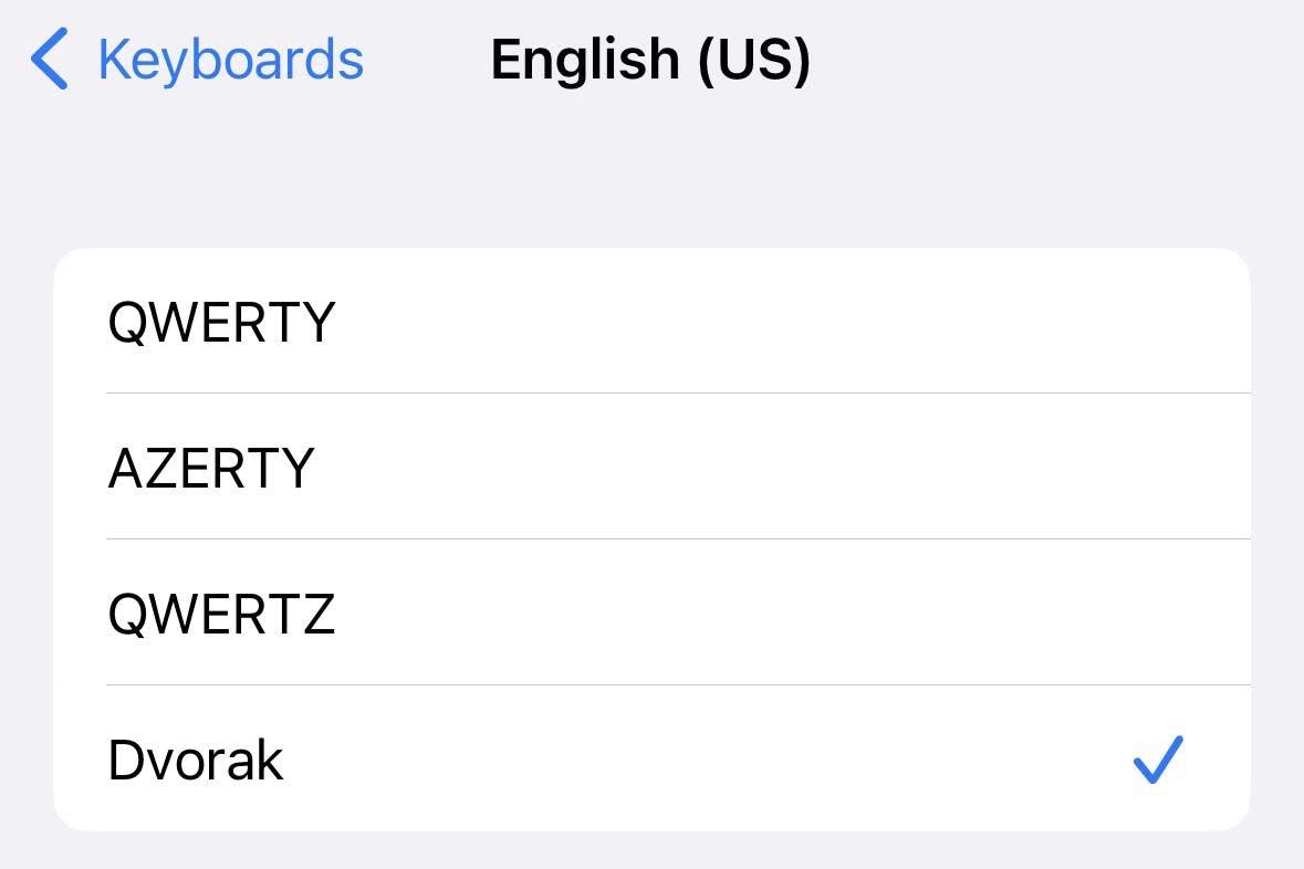 蘋果 ios 16 悄然支持世界上打字最快的 dvorak 鍵盤佈局