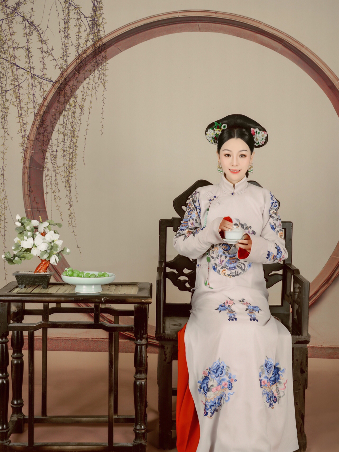 盘子女人坊古装摄影|和妈妈一起"出演"延禧攻略